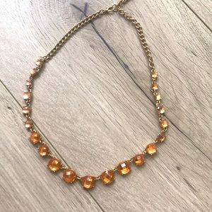 Peachy pink gemstone necklace